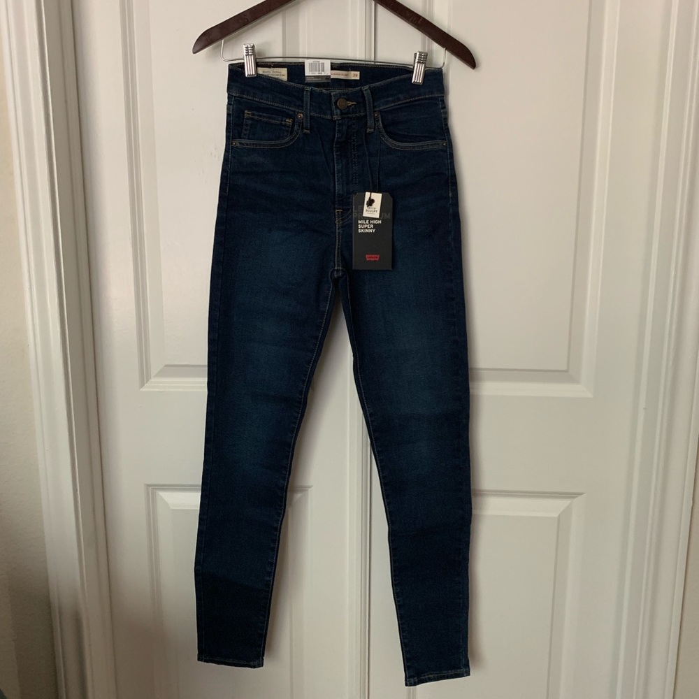 NEW! Levi’s mile high super skinny in jet setter - Picture 7 of 8